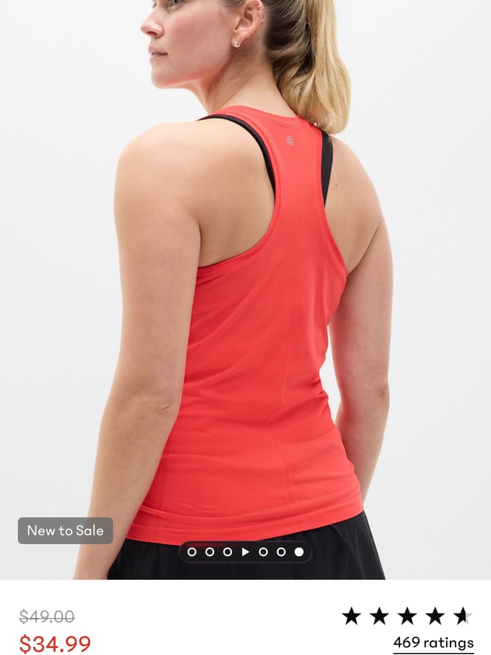 Athleta Women’s Red Racerback Performance Tank - Picture 5 of 5